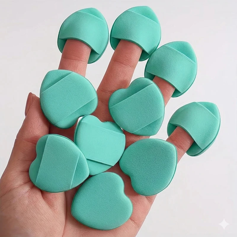 20-pack Green Reusable Mini Cushion Puffs Suitable BB Cream Wet Dry Qme