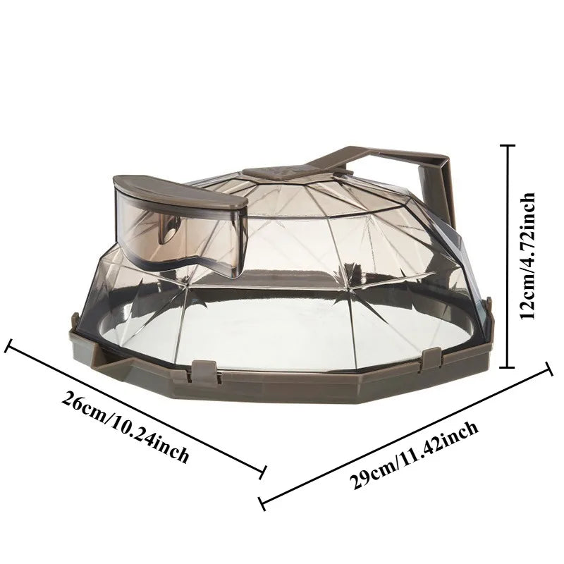 Versatile Clear Microwave Splatter Cover Water Steamer Ergonomic Qme Transparent Coffee