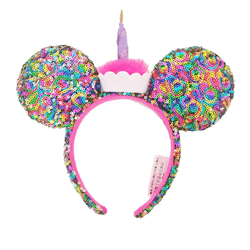 Mouse Ears Headbands Strawberry Bow birthday Princess Party Decoration Cosplay Hair Accessories Hairband for girl Women Adult Qme Headband 2
