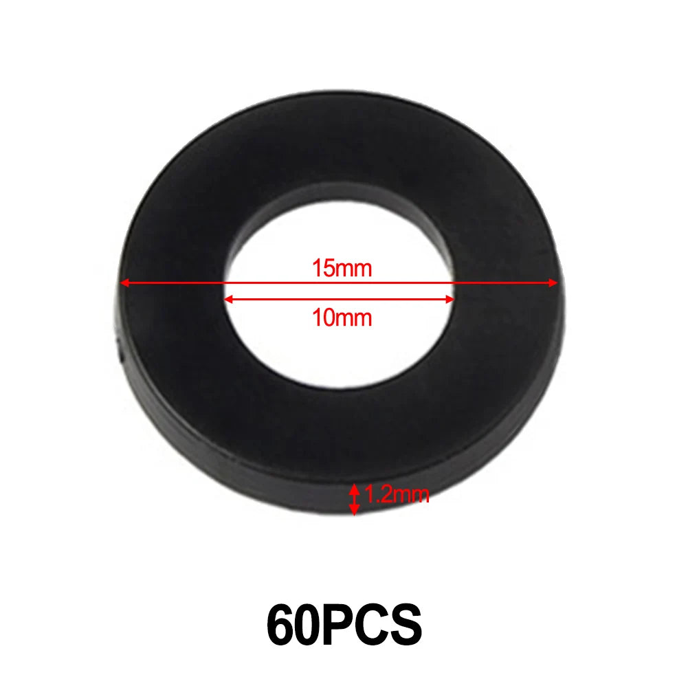 Plastic Fitting Rings Washer Black Door Hinge 0 5- Hardness Kitchen Qme B