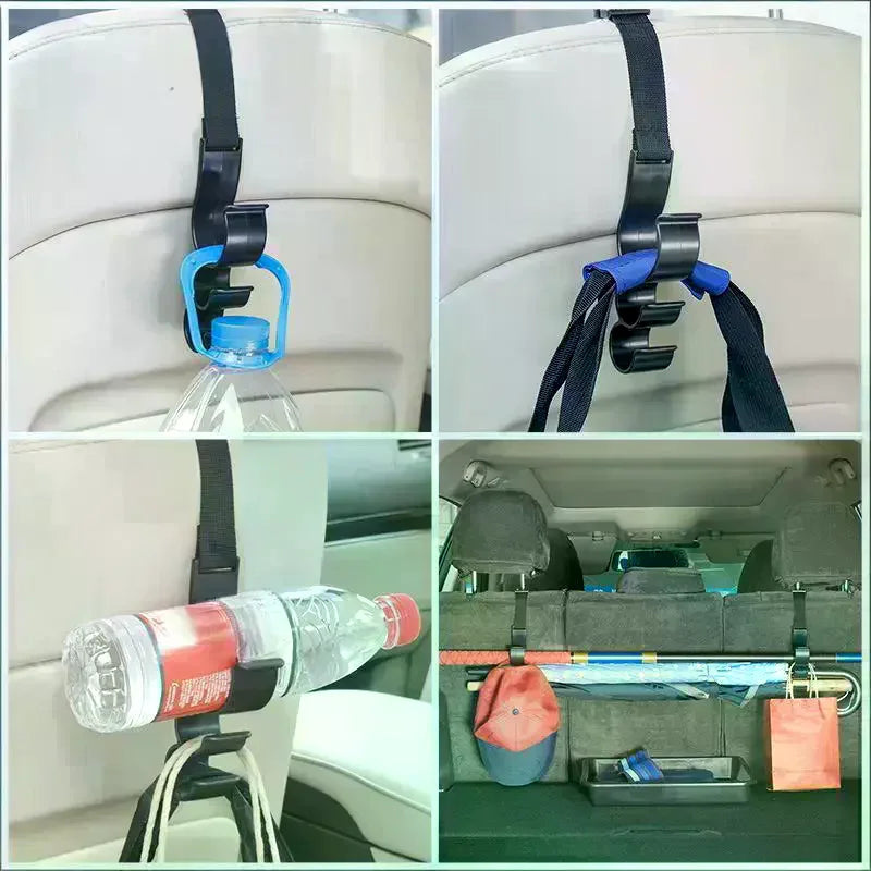 Car Back Seat Hook Multi-function Rear Headrest Hanging Umbrella Qme