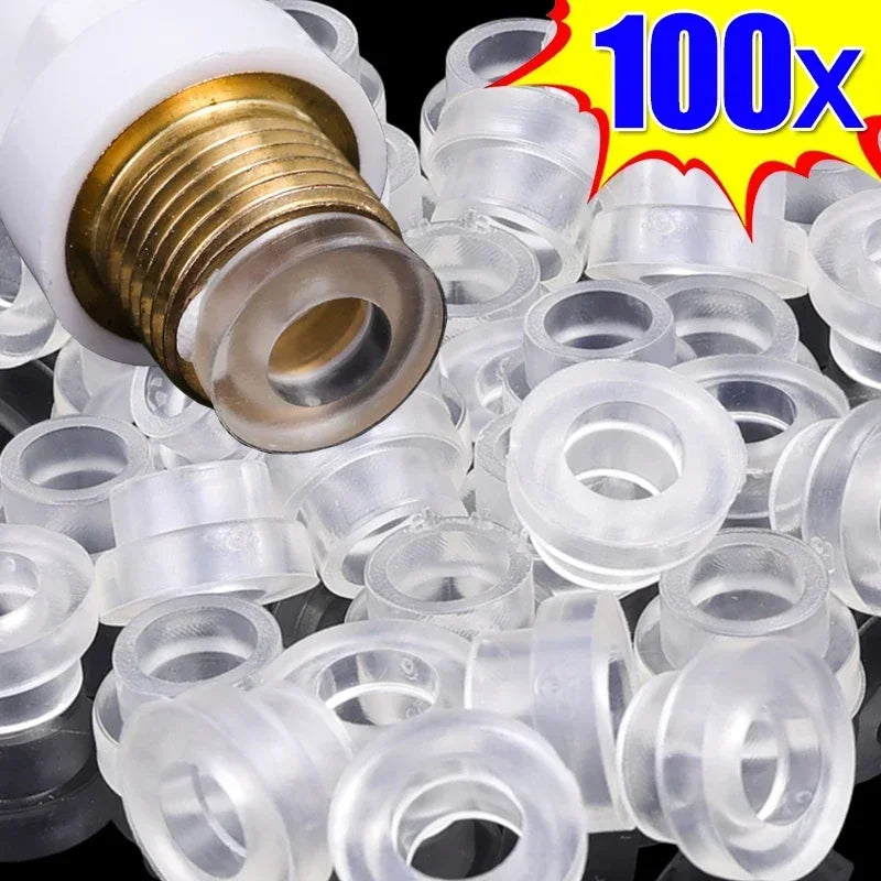 Faucet Leak-proof Sealing Gaskets Universal Washer Thread Installation Fitting Triangle Valve Free Tape Sealed Rings Washers Qme