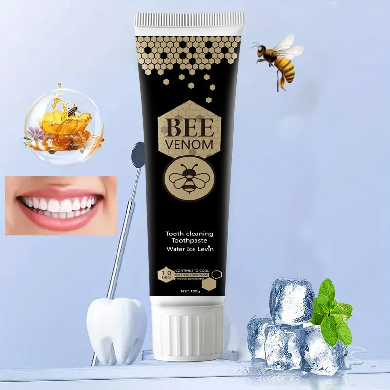 Bee Venom Mint Care Deep Cleansing Toothpaste: Freshens Breath, Gentle Foam, Bee Venom Extract Helps Promote Healthy Teeth - 100g Tube Qme