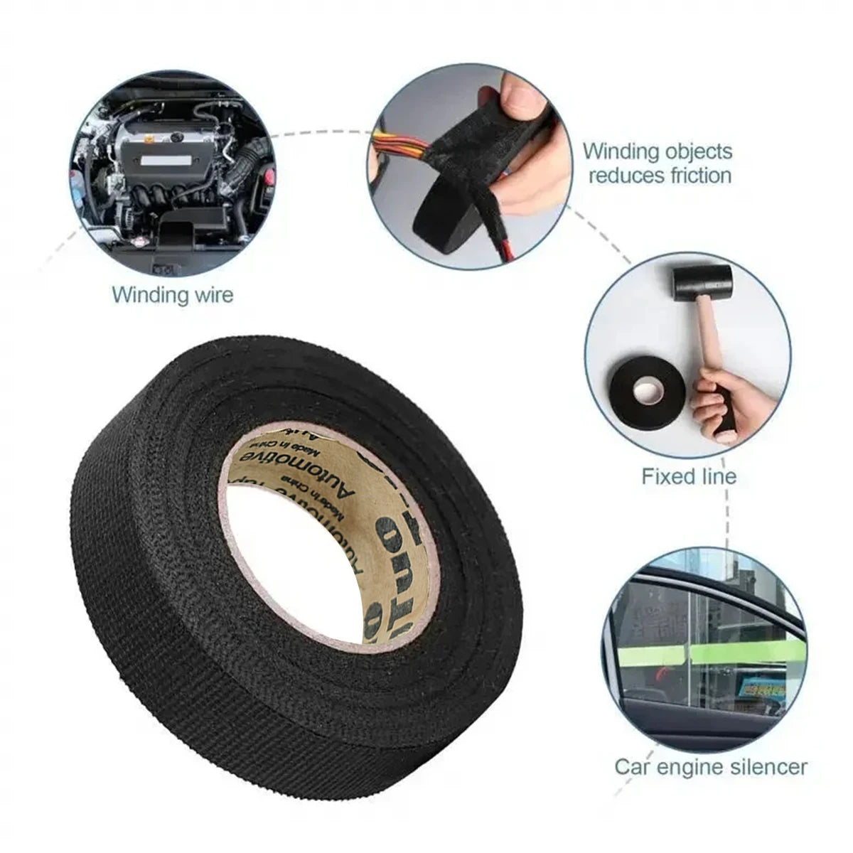 High-Temperature Resistant Velvet Cloth Tape - Shock Absorbing & Soundproofing Super Adhesive Electrical Insulation Tape Qme