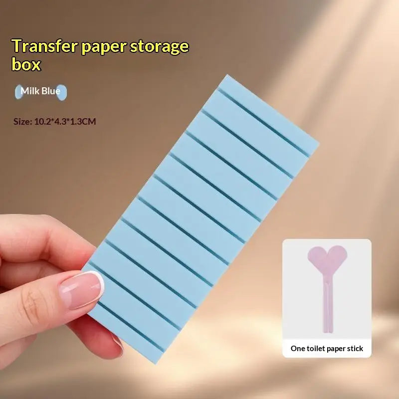 Mini Portable Nail Art Transfer Foil Storage Box Anti Wrinkle 10 Slot Qme Blue
