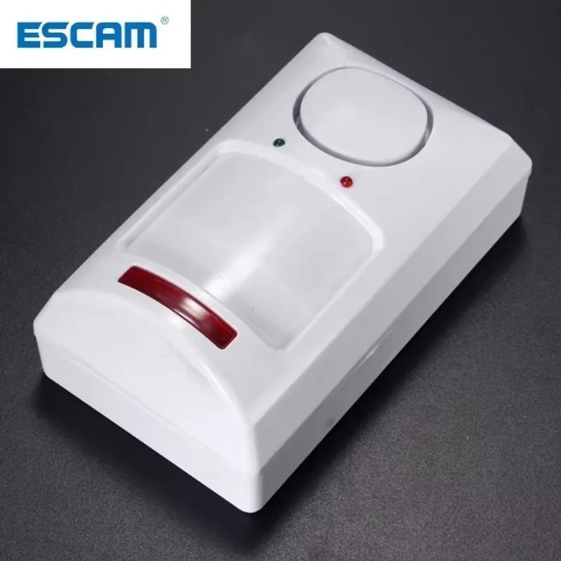 ESCAM NEW Portable IR Wireless Motion Sensor Detector + 2 Remote Home Security Burglar Alarm System Easy To use Qme