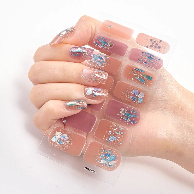 Nail Stickers Fashion Polish Self Adhesive Manicure Decoracion Strips Qme