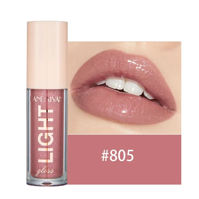 12 Colors Mirror Pearl Lip Gloss Long-lasting Moisturizing Shine Glitter Lip Glaze Waterproof Glass Liquid Lipstick Women Makeup Qme 05