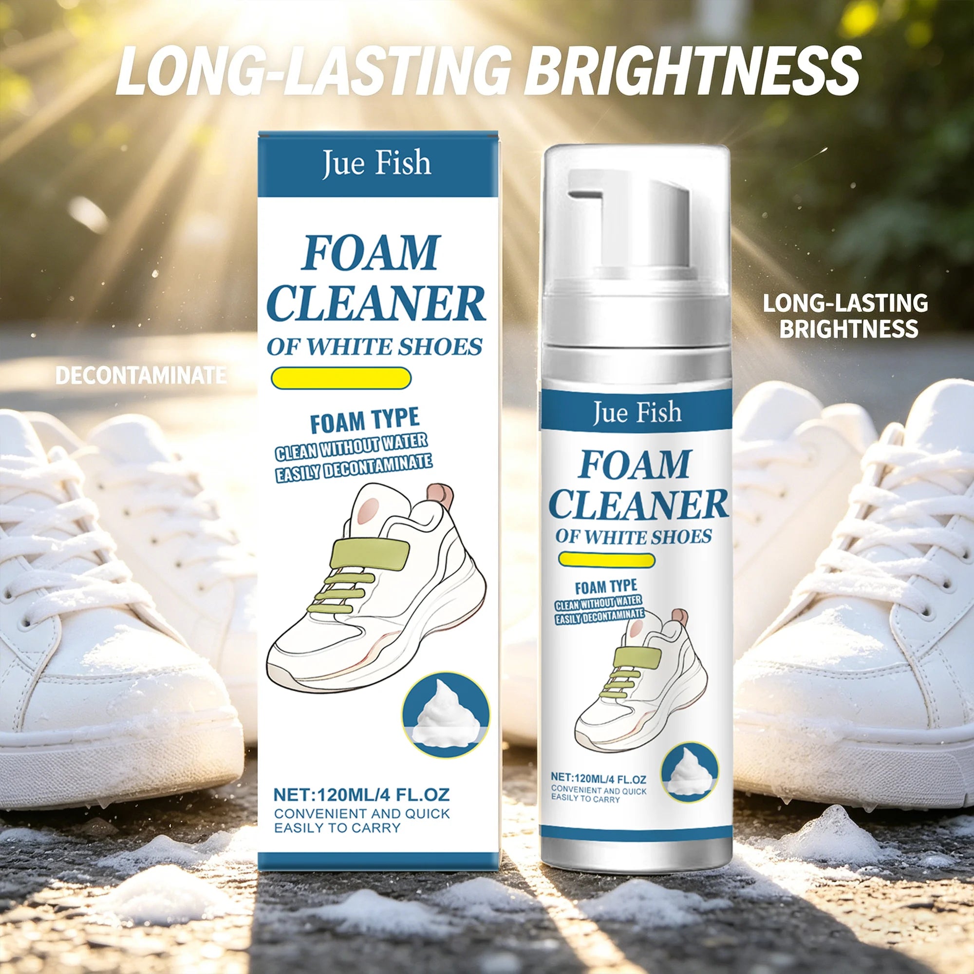 White Shoes Foam Cleaner Remove Stubborn Stains & Yellowing Prevent Oxidation Suitable for Various Materials Shoe Cleaning Agent Qme