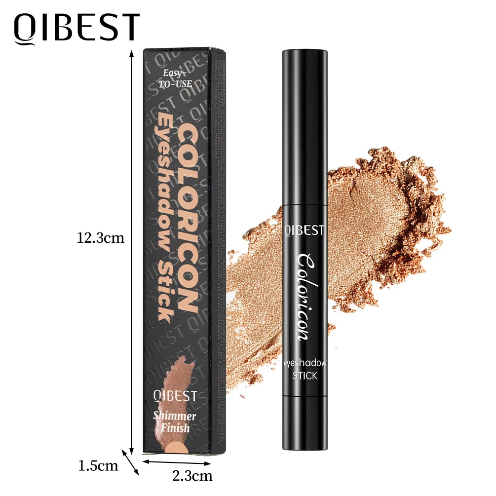 QIBEST Glitter Eyeshadow Pencil Lasting Eye Shadow Eyeliner Makeup Pearly Shimmer Highlighter Charming Eye Cosmetics Shadow Qme