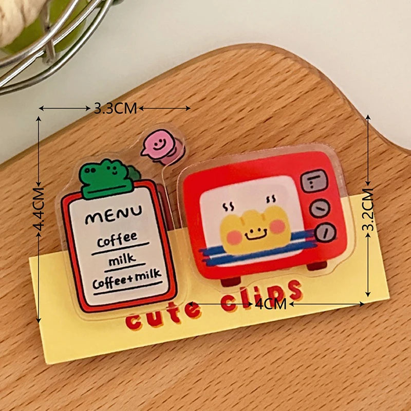 1pair Cute INS Animated Fruit Cartoon Sealing Clip Note Pp Decoration Qme A9