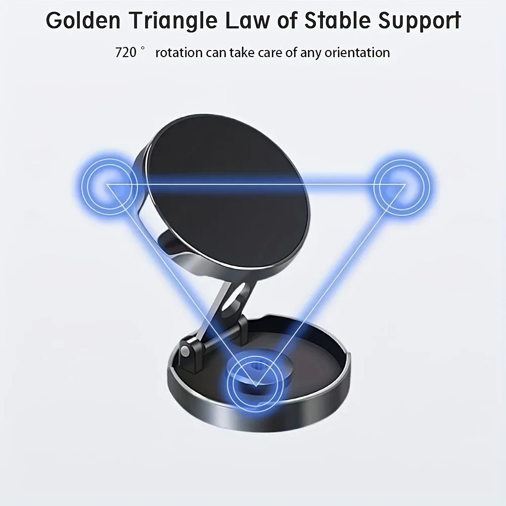 Car mounted magnetic phone holder 720 ° rotatable and foldable, strong magnetic holder anti shake, universal for car navigation Qme