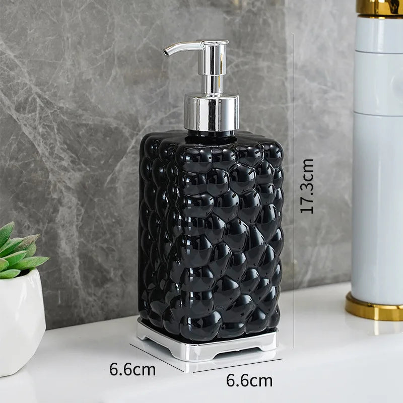 2-Piece Press-type Travel Dispenser Bottle,Foaming Bottle for Bathroom Shampoo Shower Gel Hand Soap,Toiletries Storage Container Qme BlkCrocodile-Square 2PCS