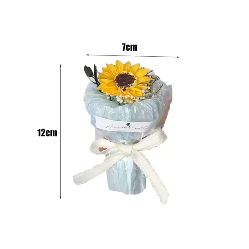 Mini Pocket-meeting Small Bouquet Rose Sunflower Eternal Flower Qme