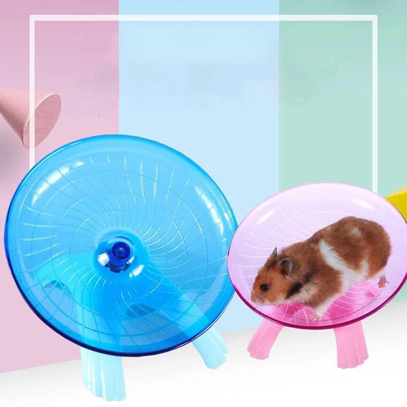 1Pc Pet Hamster Flying Saucer Exercise Squirrel Wheel Hamster Mouse Running Disc. Qme
