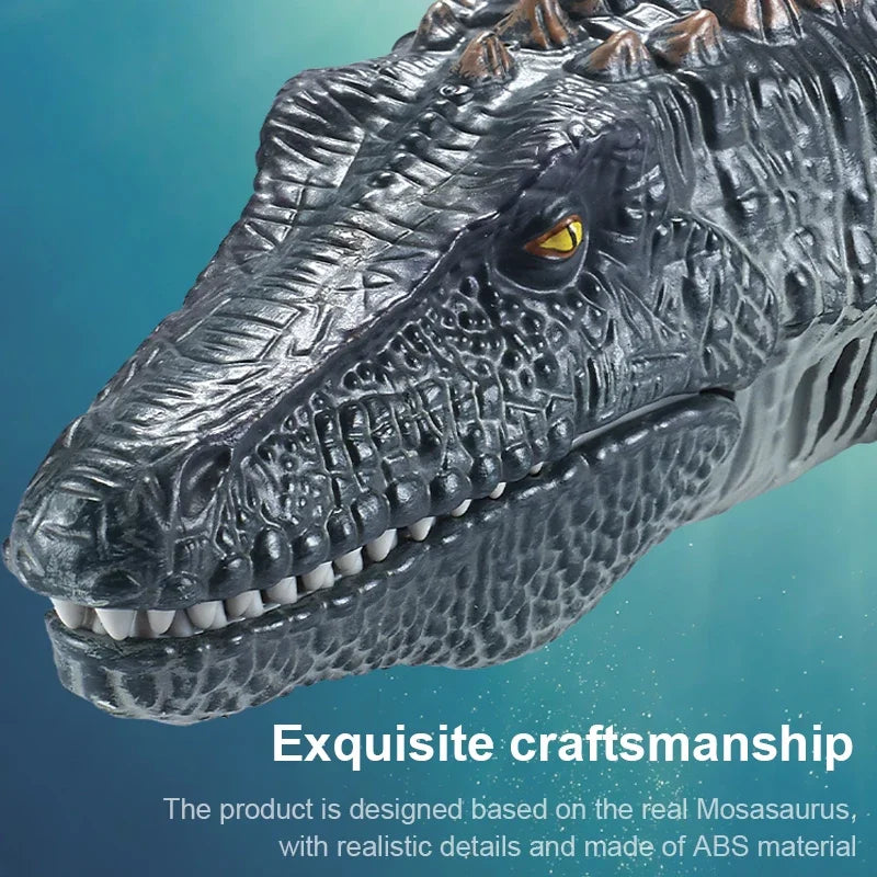 2.4GHz Rc Dinosaur Mosasaur Model Simulation Toy Remote Control Boat Waterproof Spray Kid Boy Toy Gift Outdoor Pool Water Game Qme