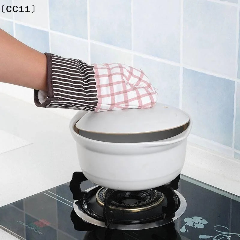 Microwave Heat-resistant Thickened Gloves Used Kitchen Baking Oven Qme