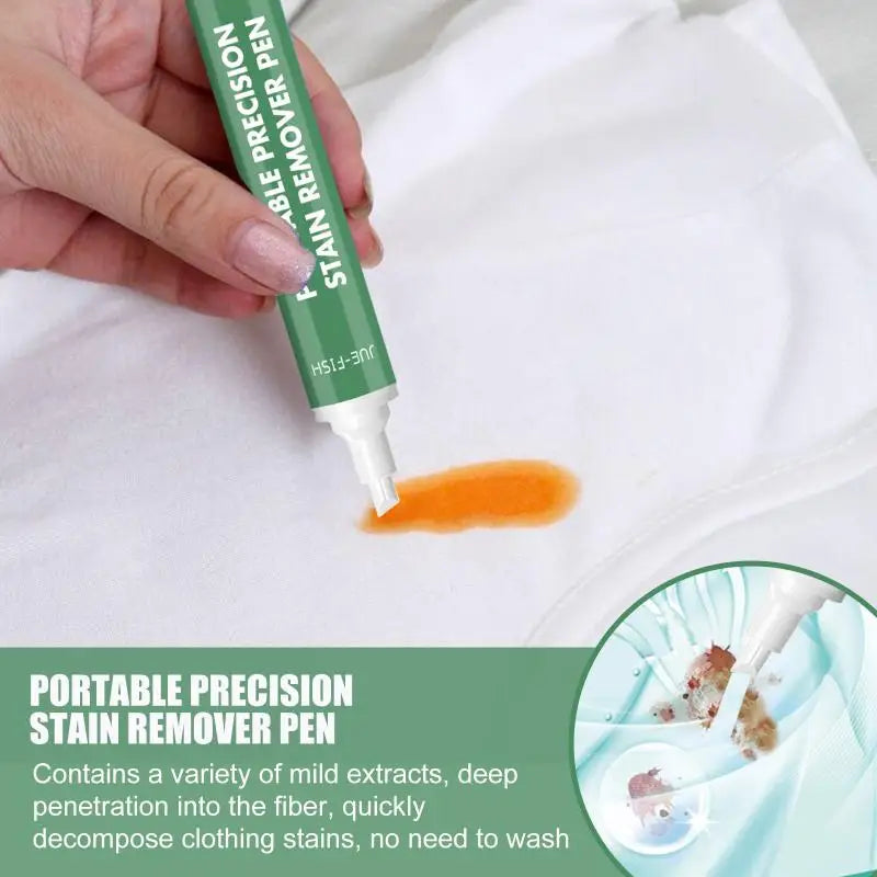 10ML Instant Stain Remover Pen & Spot Cleaner Portable Travel-Friendly For Clothes, Works On Food & Drink Stains Qme C