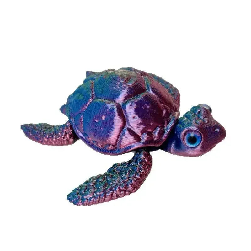 3D Printed Turtle Figurines Movable Joints Collection Desktop Decoration Ornaments Holiday Gifts Qme