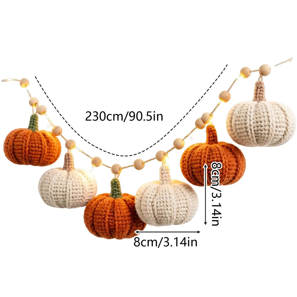 Halloween Lights Indoor Fireplace Farmhouse Crochet Autumn Wreath Qme