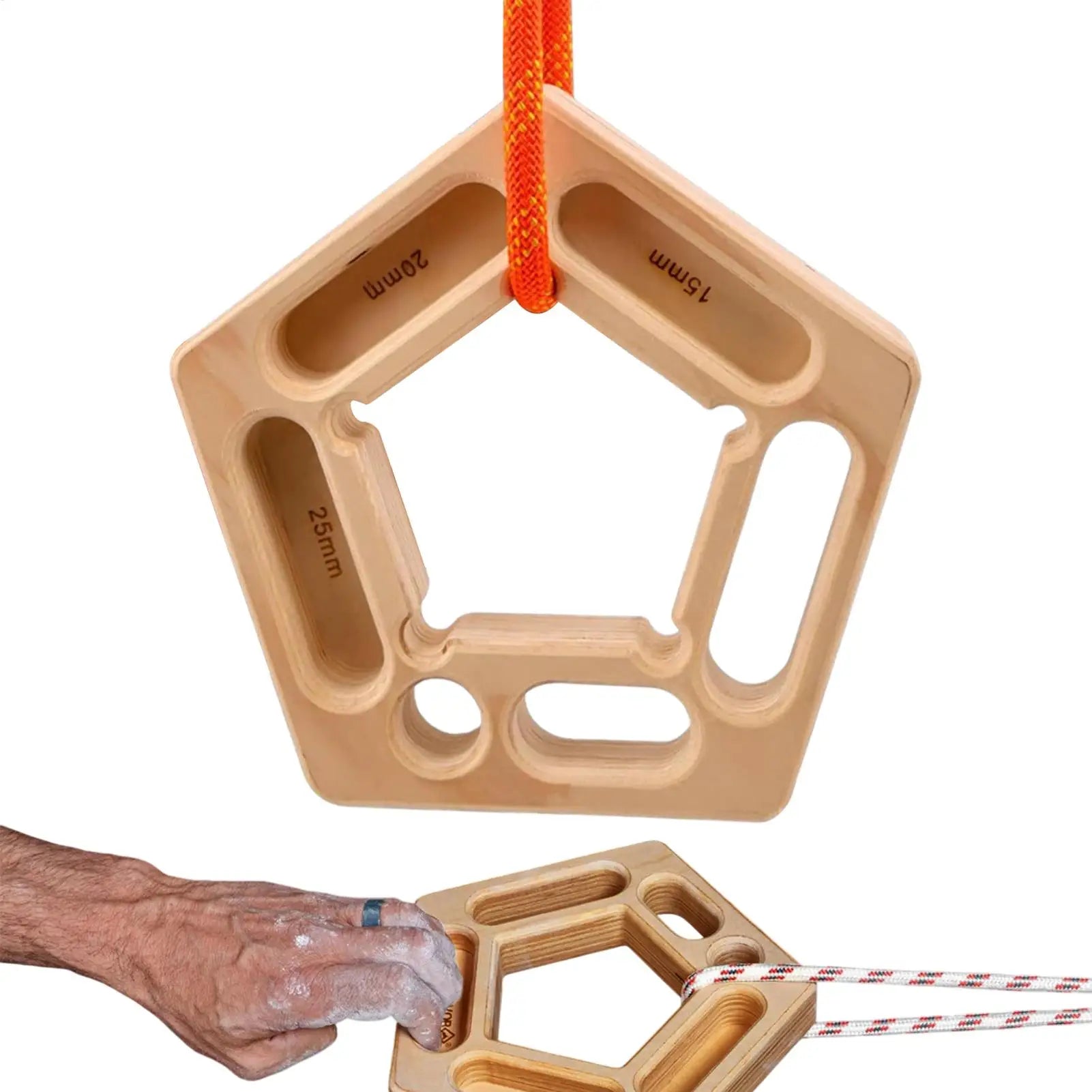Climbing Fingerboard Rock Finger Strengthener Board Wooden Bouldering Qme