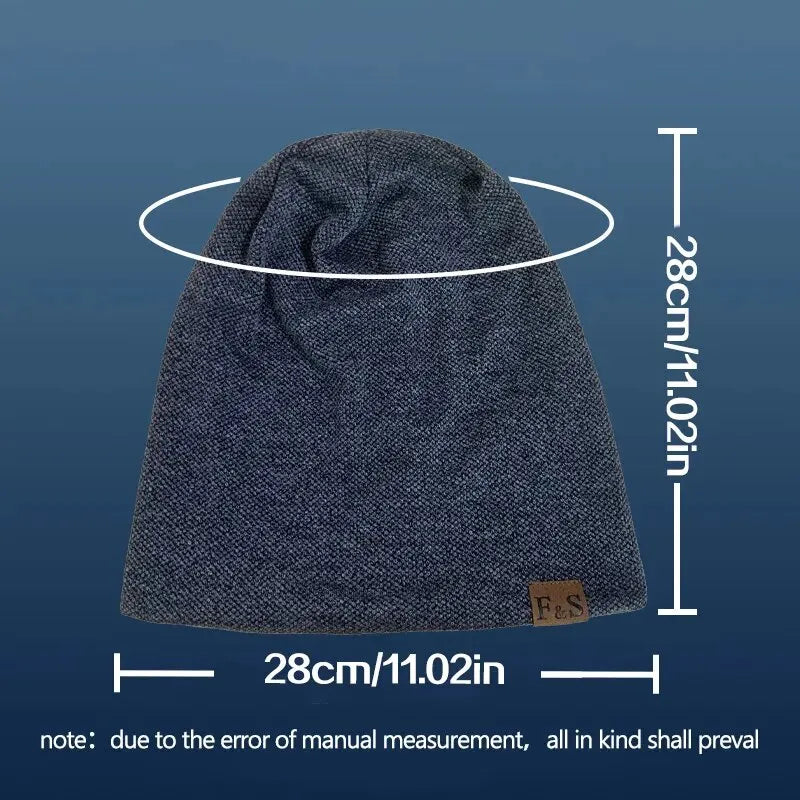 Warm Knitted Beanie Hat Men Women Fashionable Solidhip-hop Qme