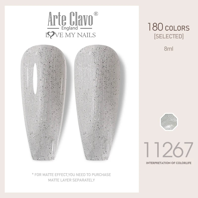 Arte Clavo Colorful Glitter Series UV Gel Nail Polish Sequin Soak Off
