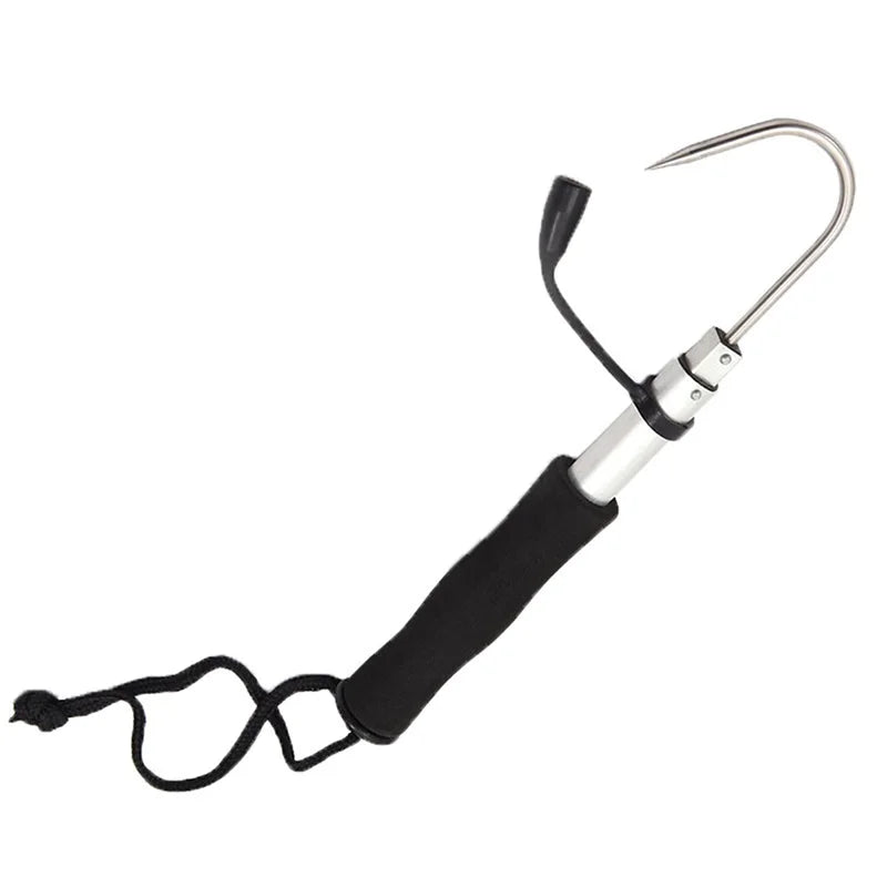 Telescopic Ice Fishing Gaff Hook Stainless Steel Fish Landing Hook Catch Lifting Tool Outdoor Fishing Gear Accessories Qme