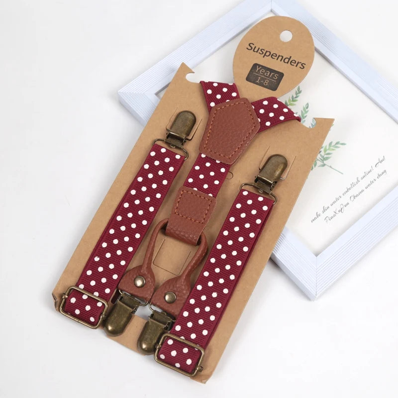New Suspenders for Children Pants Apparel Kids Suspender Boys Girls Shirt Dress Wedding Party Clip-on Adjustable Y-back Braces Qme A-12