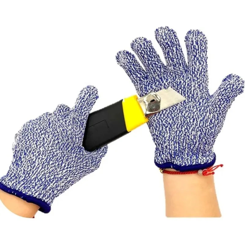 2PCS Kids HPPE Level 5 Cut Resistant Gloves Woodworking Labor Class Protection for Boys Girls Preschool Primary School Students Qme Gray S