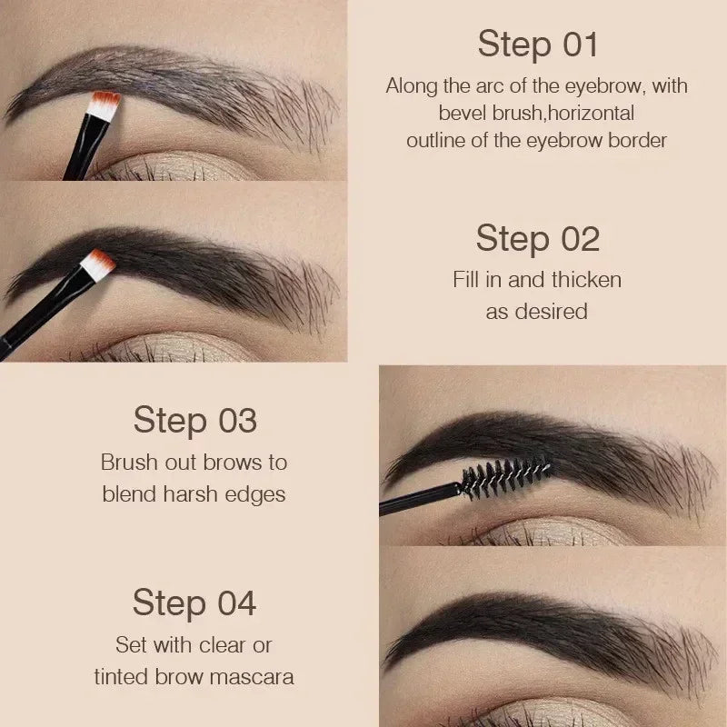 Waterproof Eyebrow Dye Cream Natural 3D Brow Tint Long-Lasting Natural 6 Colors Liquid Dyeing Eyebrow Cream Set Qme