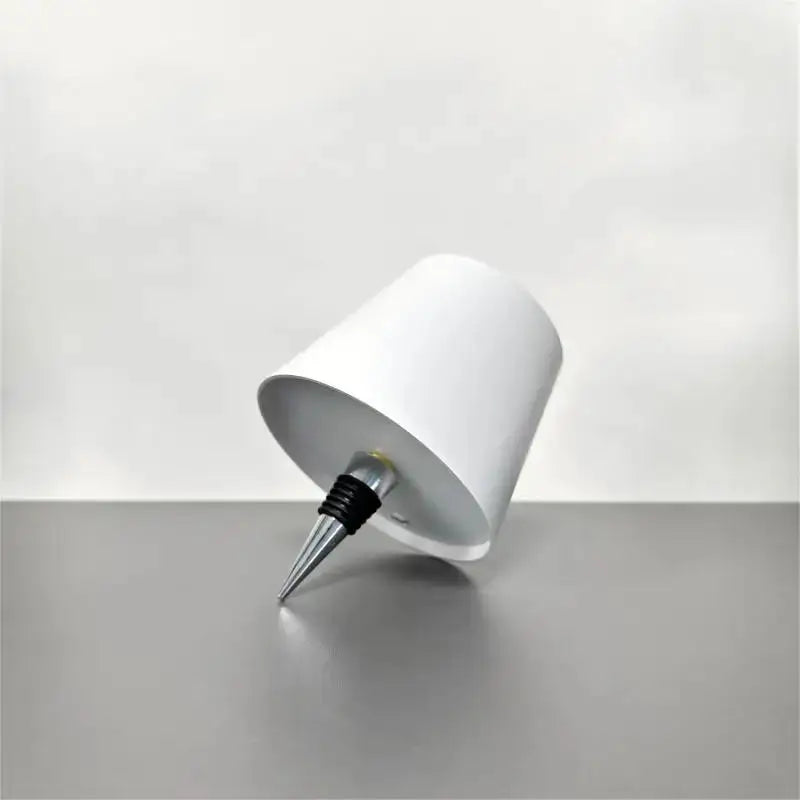 Wine Bottle LED Wireless Table Lamp 3-color Infinitely Dimmable USB Qme WHITE A changeable