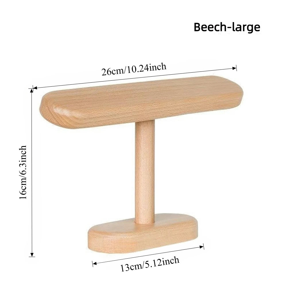 Watch Jewelry Storage Organizer Beech Walnut Wood Multi Hanging Rack For Necklaces Anklets Counter Shop Exhibition Qme beech-Big