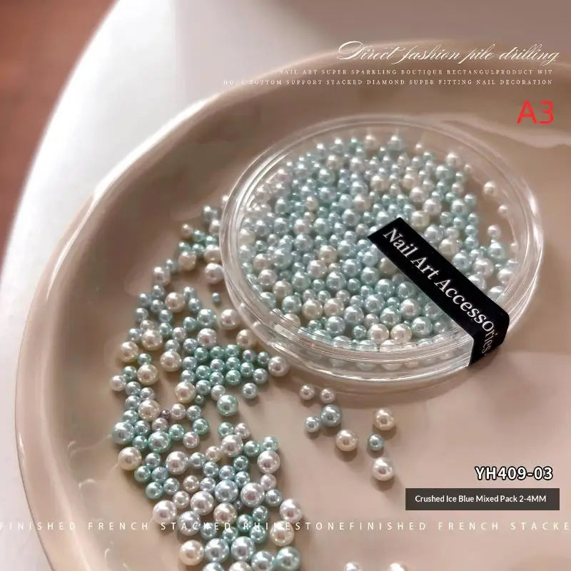 Creative 2- Pearl Resin Charms Nail Art Projects Unique Manicure Qme A3
