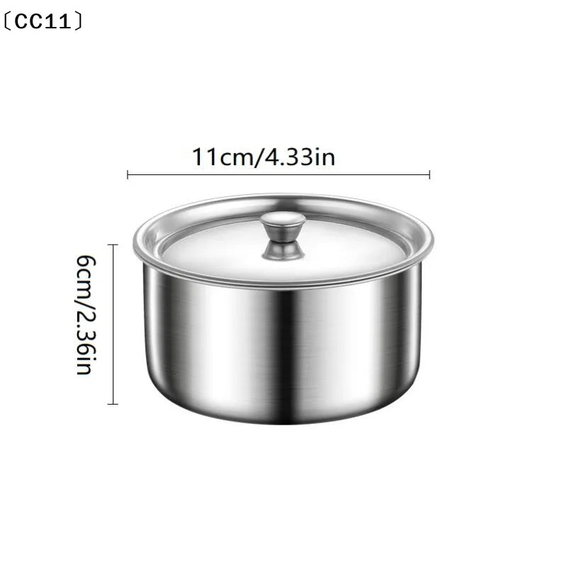1 3 Stainless Steel Steamed Egg Bowl Ramen Rice Fruit Salad Stew Qme