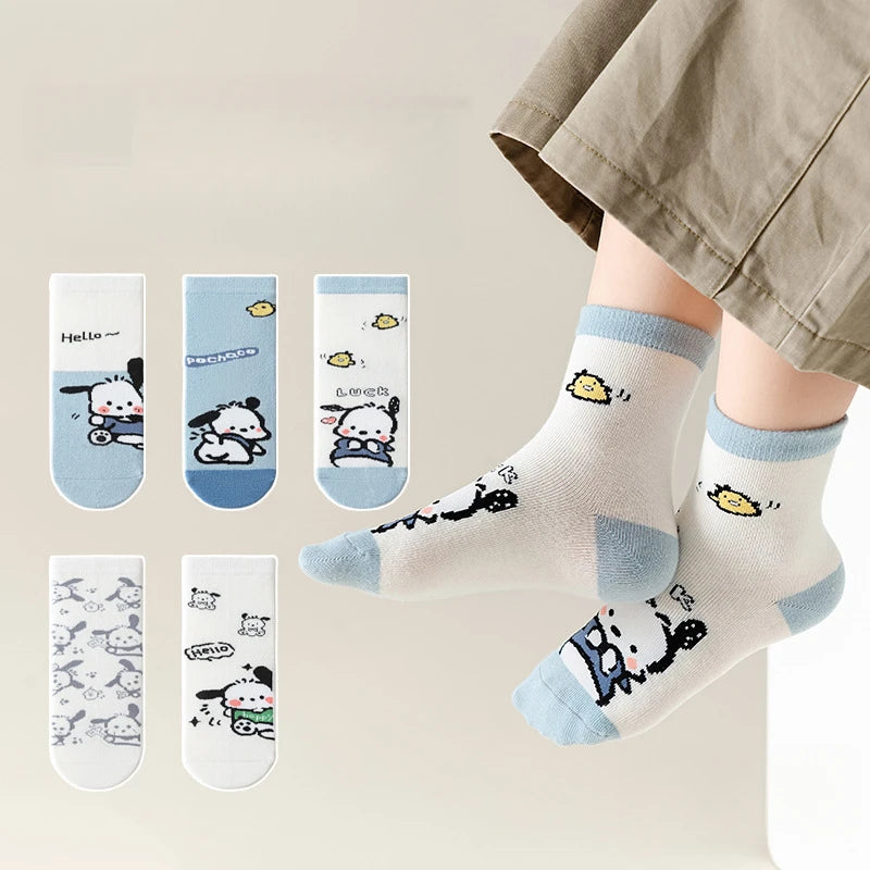 Hello Kitty Kuromi Socks Spring Fall Casual Men's Women's Qme