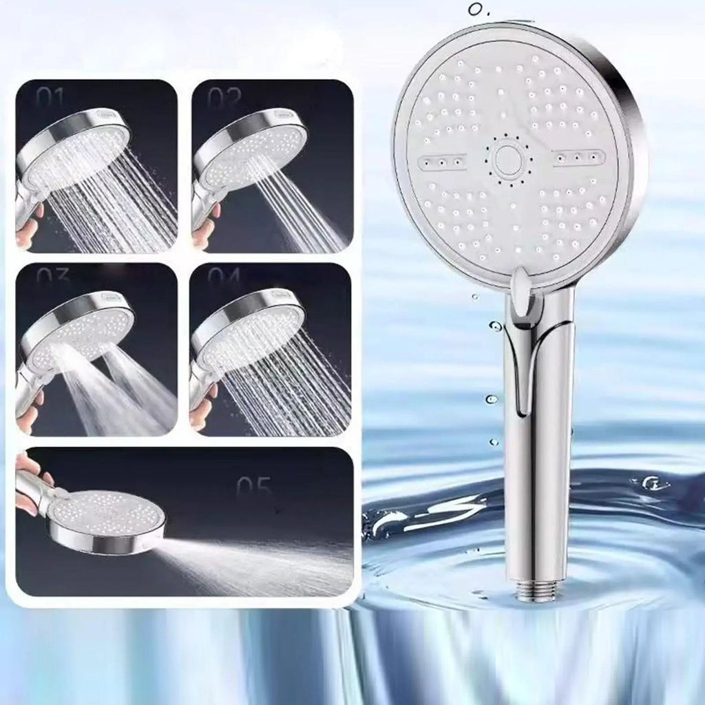 Handheld Shower Head Pressure Showerhead Sprayer 5 Modes Bathroom Qme