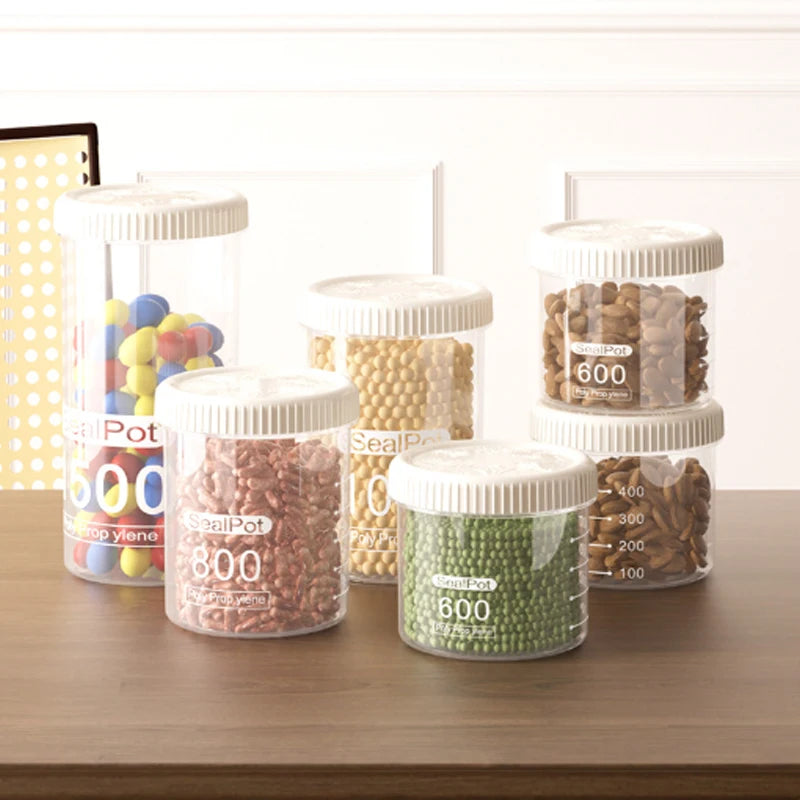 Kitchen Keep Fresh Storage Jar Beans Flour Pasta Grain Sealed Can Qme