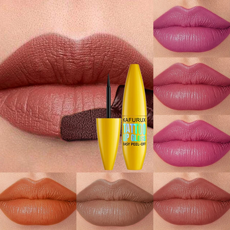 7 Colors Long Lasting Lip Inks Korean Matte Tint Peel Off Lips Stick Qme