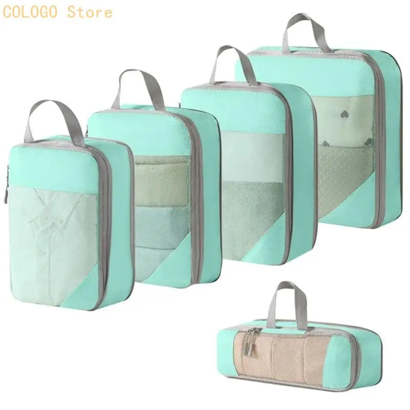 Compressible Travel Luggage Organizers Portable Packing Cubes Clothes Qme 4 CN