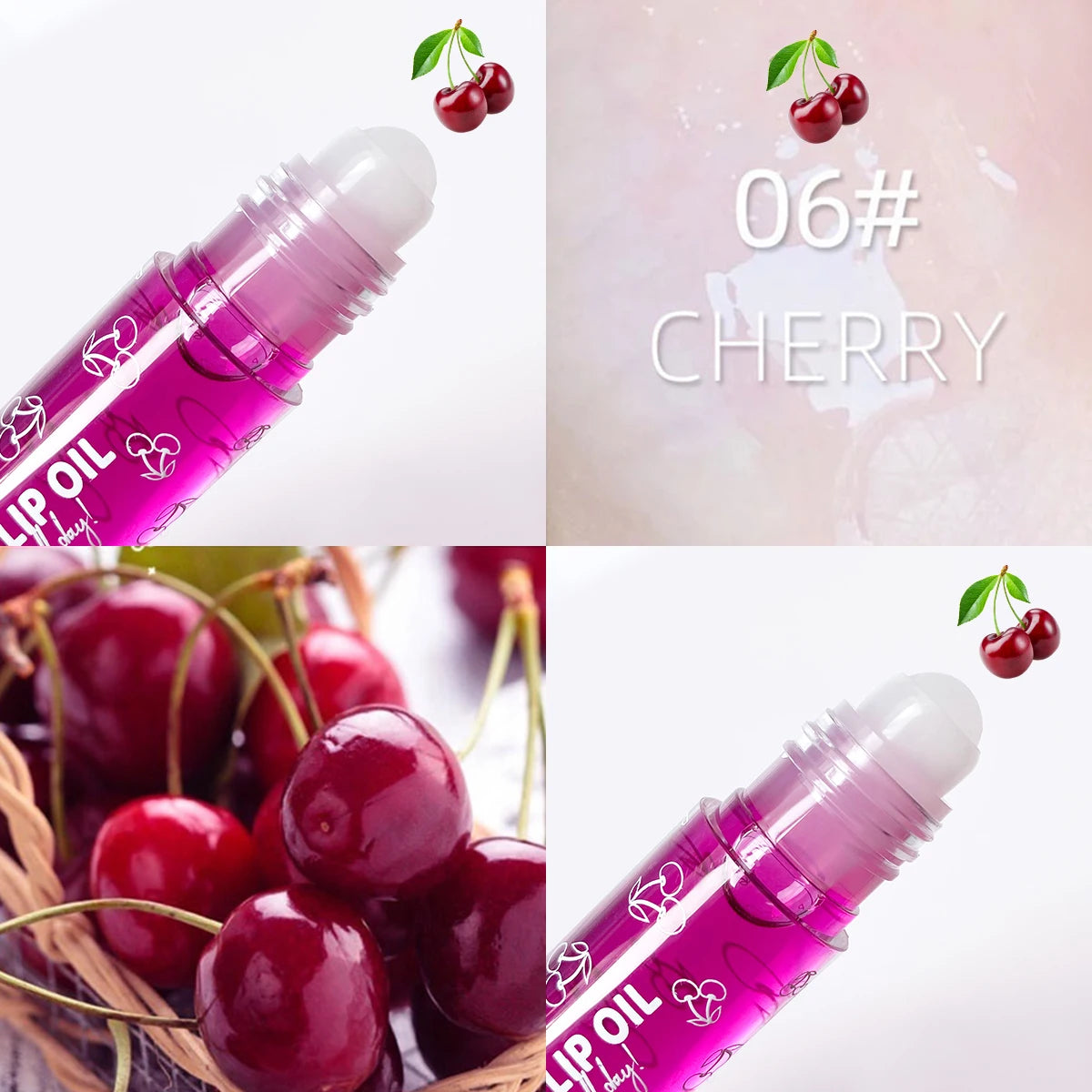 Hydrating Fruit-infused Lip Gloss Transparent Moisturizing Roll-on Qme 06
