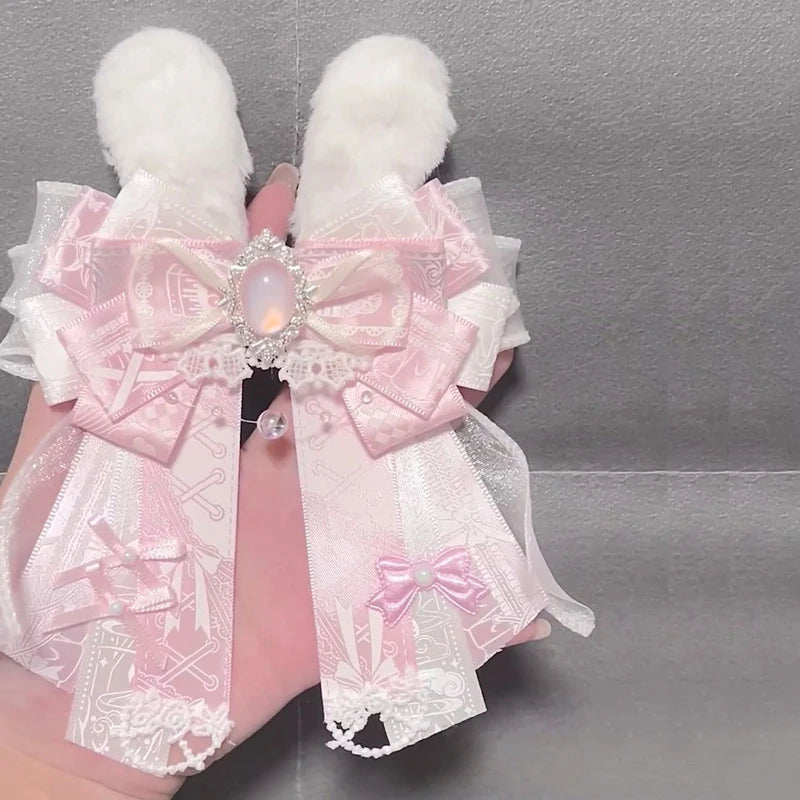 Ladies Lolita Bow Tie Butterfly Bow Versatile Ribbon Brooches Pins Shirts Skirts Accessories Handmade Jewelry Gifts Qme
