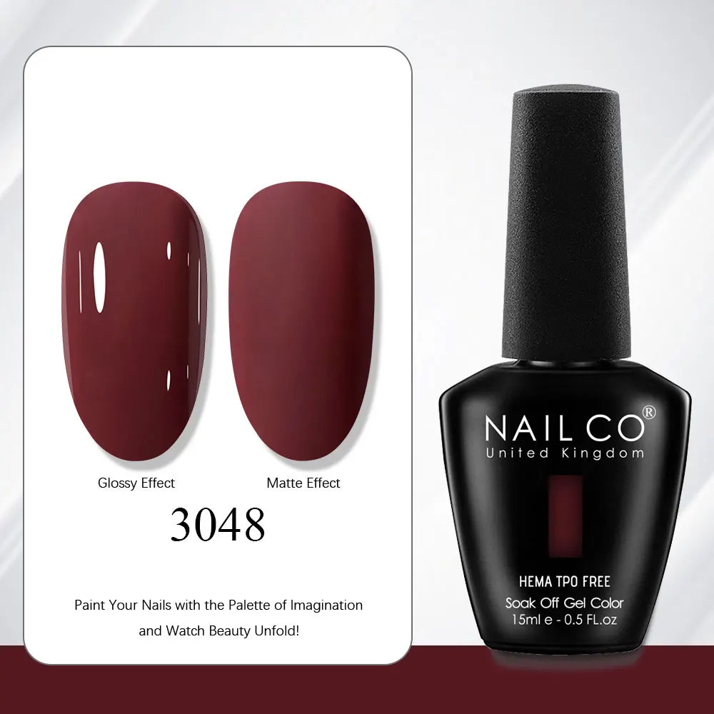 NAILCO Gel Nail Polish Nails Semi-permanent UV Varnish Glitter Glass