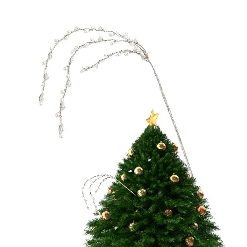 Christmas Picks Tree Glitter Branches Decorations Greenery Crafts Qme pearl China Mainland