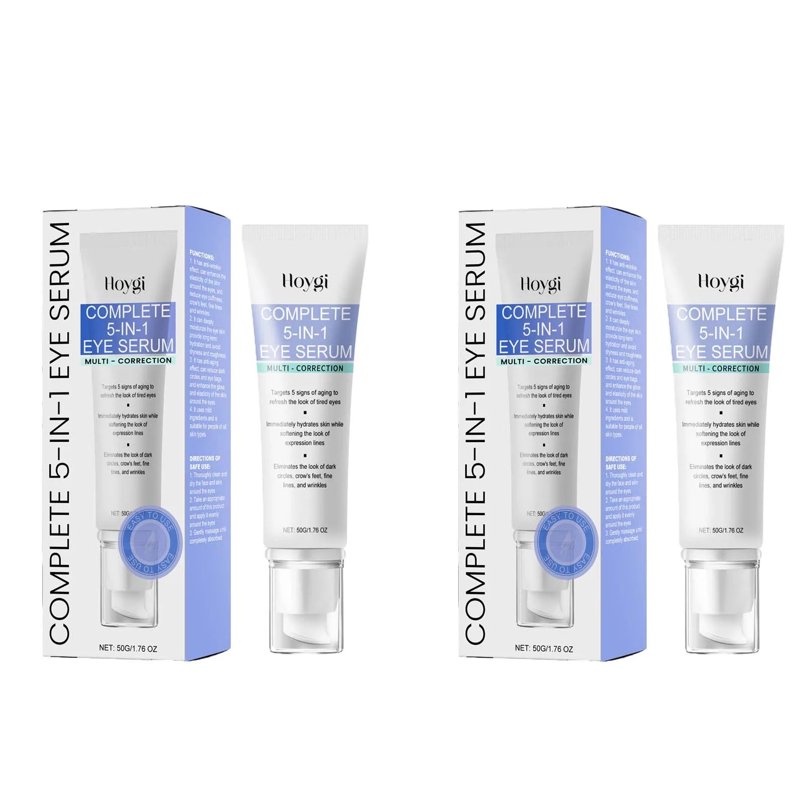 Collagen 5 IN 1 Firming Eye Cream Removes Dark Circles Eye Bag Firming Lifting Fade Fine Lines Improve Skin Retinol Eye Cream Qme 2 x 50g Boxed