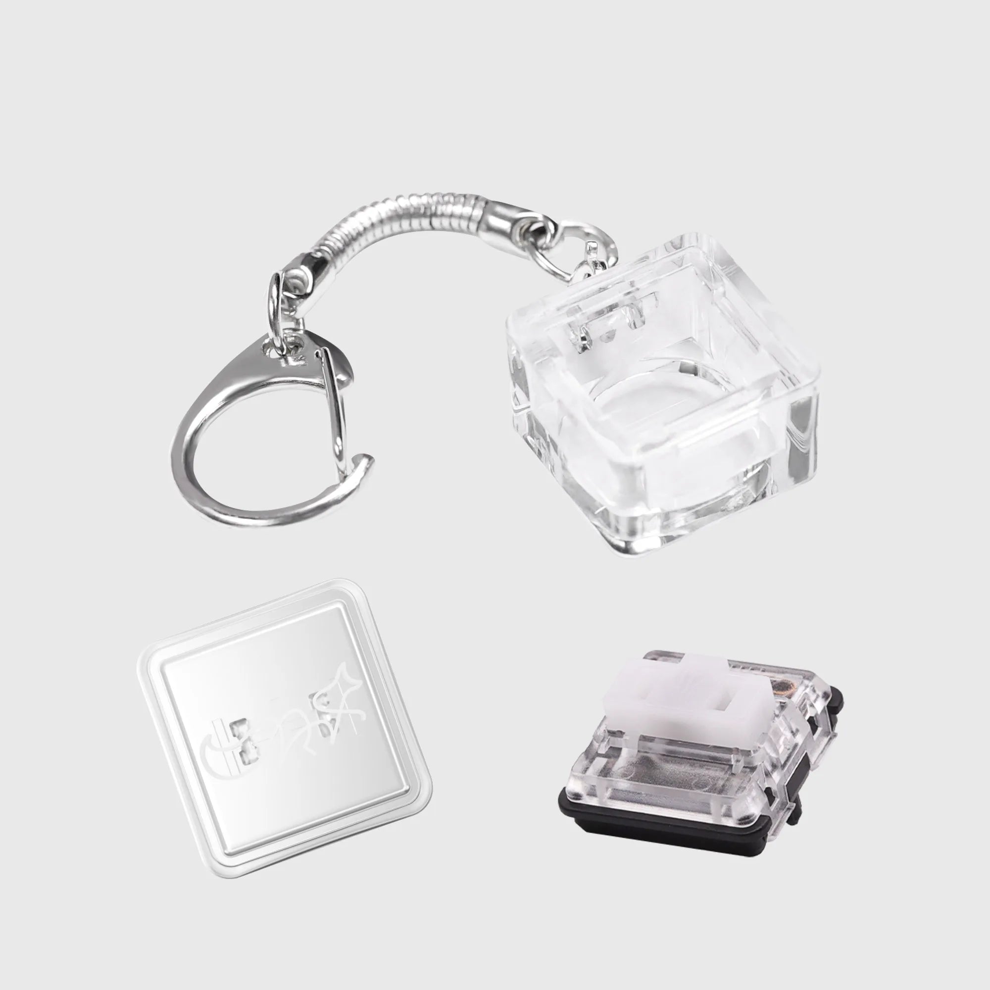 1 Pcs Finger Button Anti-stress Toys Acrylic Mechanical Keyboard Keycaps Office Decompression Calming Children Adults Unzip Toys Qme 1350D03
