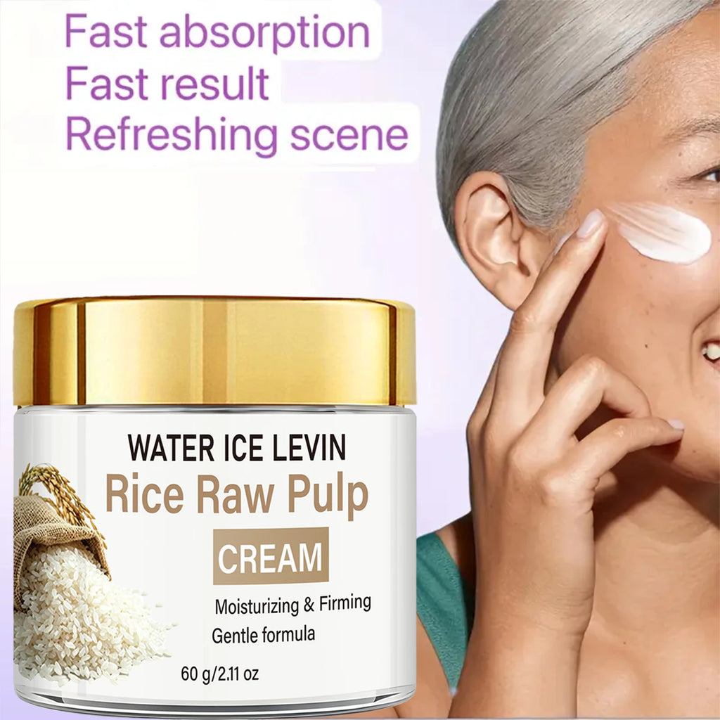 Collagen & Hyaluronic Acid Rice Cream, Moisturizing & Firming Daily Facial Care Qme