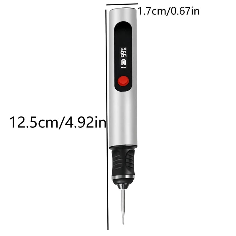 Portable Electric Engraving Pen Kit Mini USB Cordless Rotary Tool Multifunctional Stone Wood Metal Carving Pen DIY Hand Tools. Qme 1pc