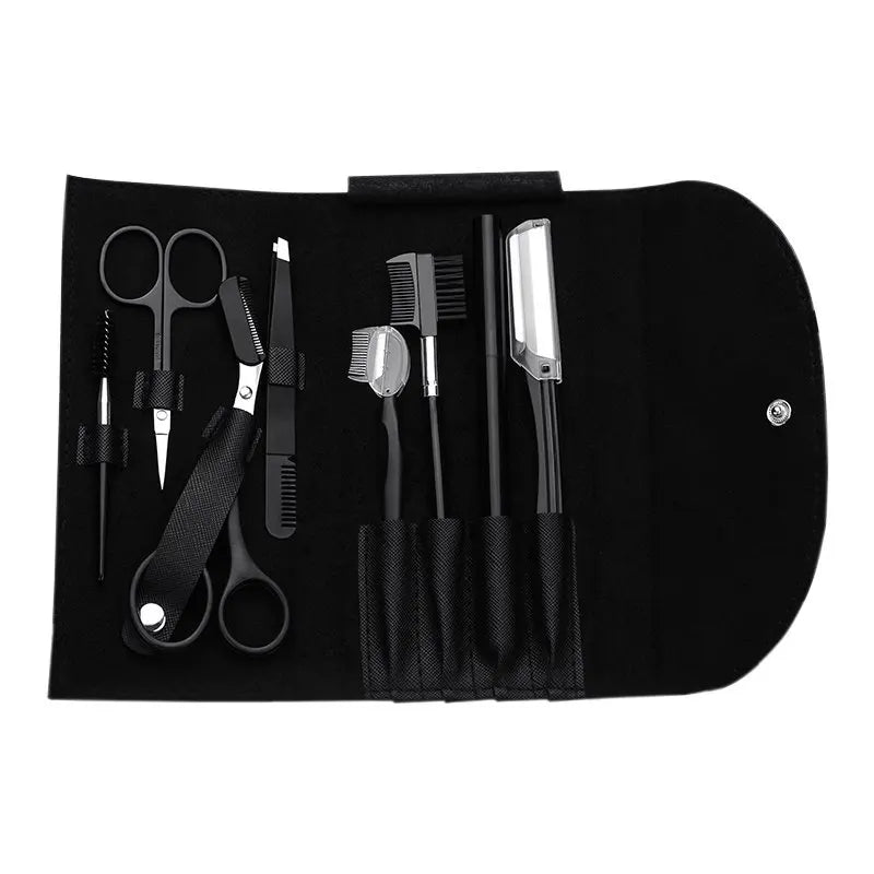 Eyebrow Grooming Shaper Pencil Tweezers Women Men Complete Qme