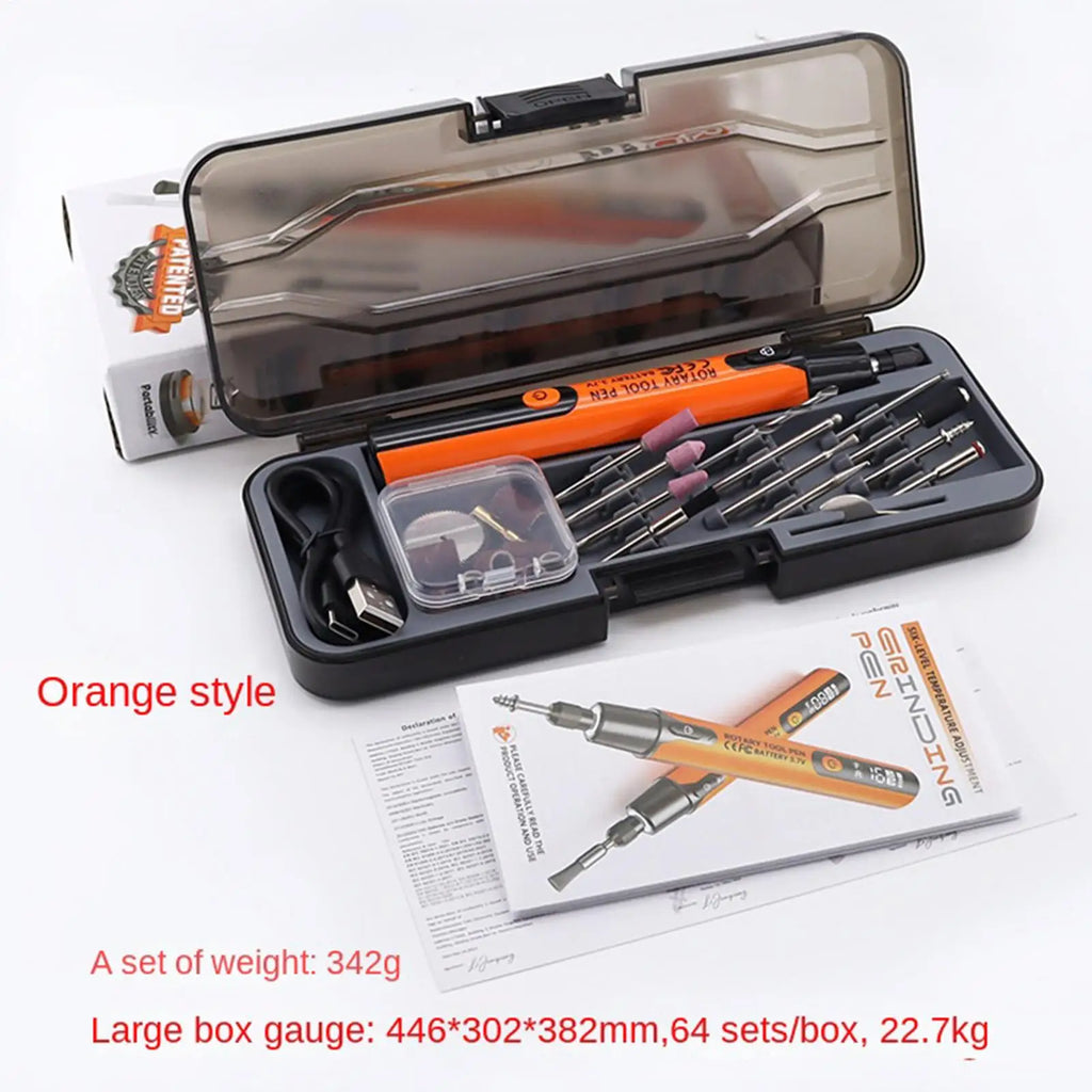 Rotary Tool 6 Speed Rechargeable Drilling Pen Electric Light Jewelry Qme